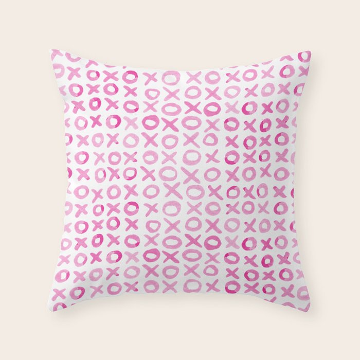 Xoxo valentine's day - pink Throw Pillow Gallery Image 6
