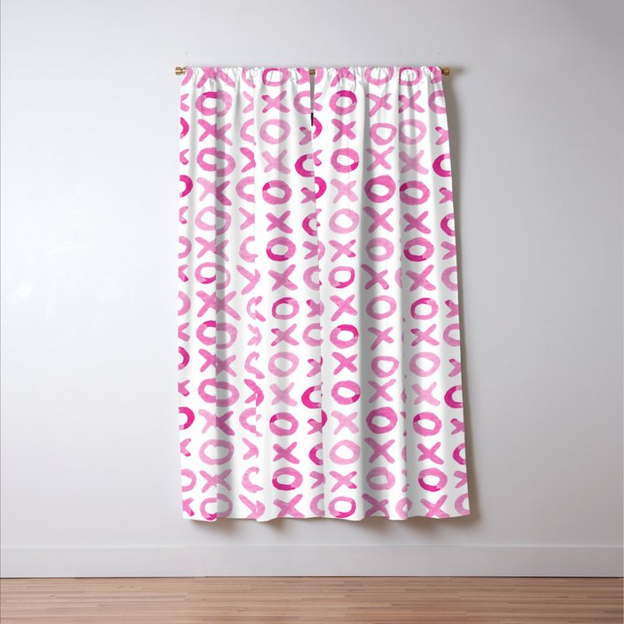 Xoxo valentine's day - pink Window Curtain Gallery Image 3