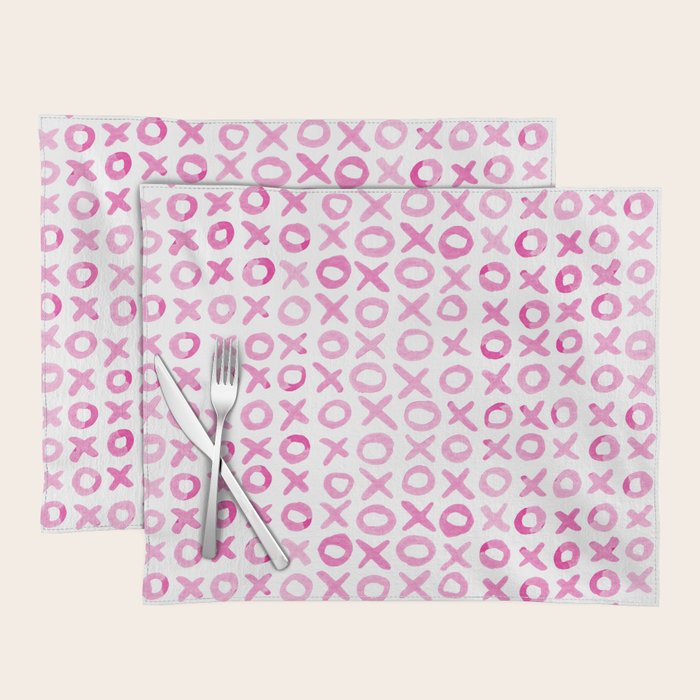 Xoxo valentine's day - pink Placemat