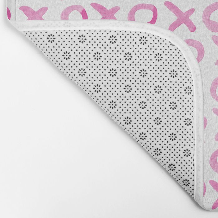 Xoxo valentine's day - pink Bath Mat Gallery Image 2