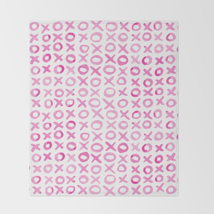 Xoxo valentine's day - pink Throw Blanket Gallery Image 2