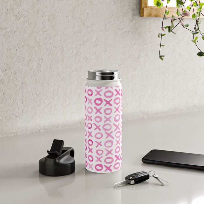 Xoxo valentine's day - pink Water Bottle Gallery Image 4