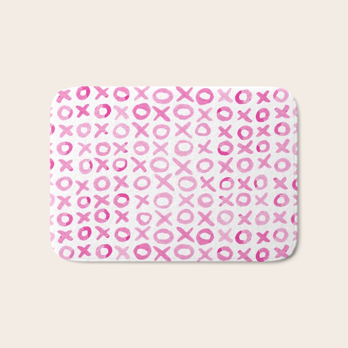 Xoxo valentine's day - pink Bath Mat Gallery Image 1