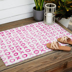Xoxo valentine's day - pink Outdoor Rug Gallery Image 2