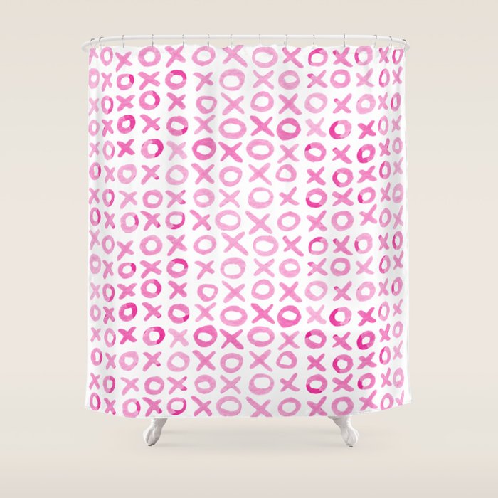 Xoxo valentine's day - pink Shower Curtain Gallery Image 1