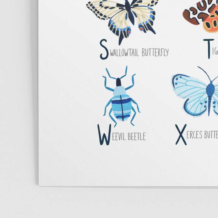 Insect Alphabet Poster Gallery Image 3
