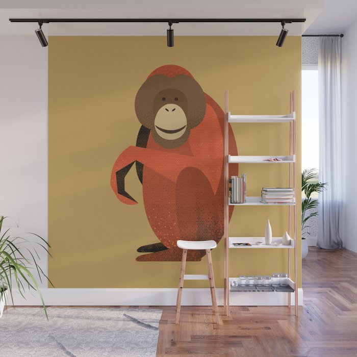 Whimsy Orangutan Wall Mural Gallery Image 1