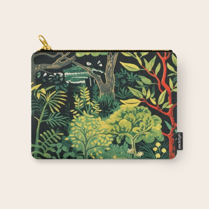 Midnight Tropical  Forest Carry All Pouch Gallery Image 1