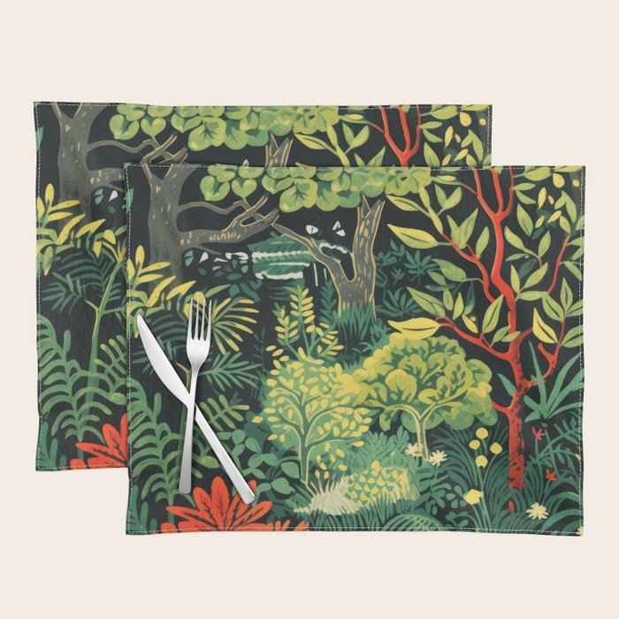 Midnight Tropical  Forest Placemat Gallery Image 1