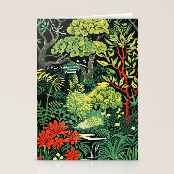 Midnight Tropical  Forest Stationery Card Gallery Image 1