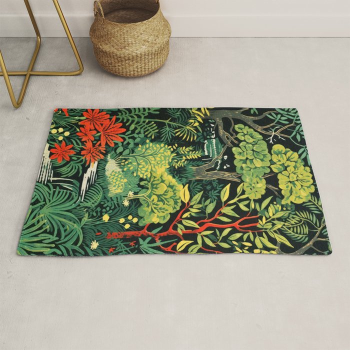 Midnight Tropical  Forest Rug Gallery Image 1