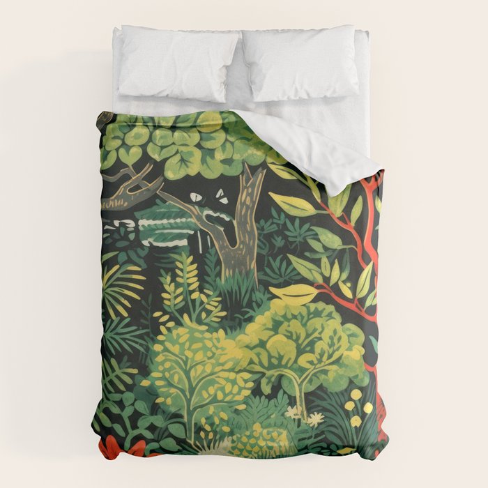 Midnight Tropical  Forest Duvet Cover Gallery Image 1