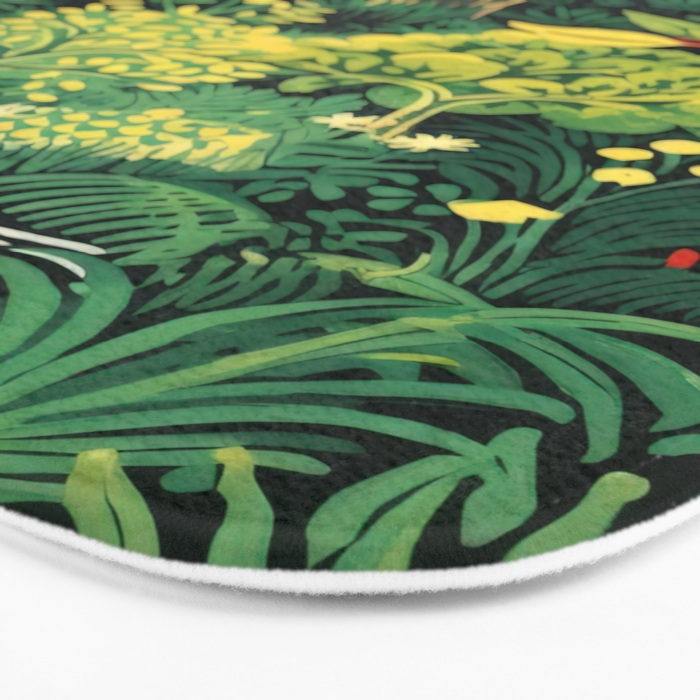 Midnight Tropical  Forest Bath Mat Gallery Image 3