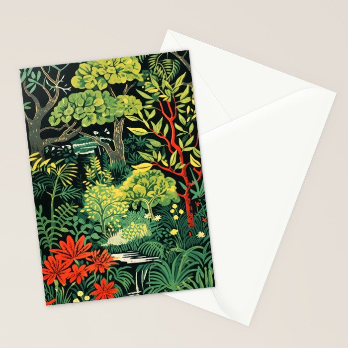 Midnight Tropical  Forest Stationery Card Gallery Image 2