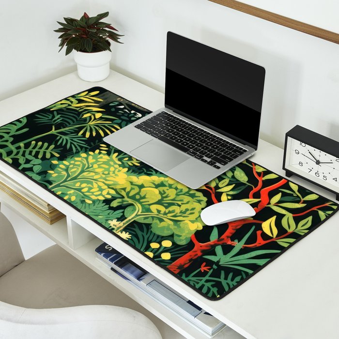 Midnight Tropical  Forest Desk Mat Gallery Image 2