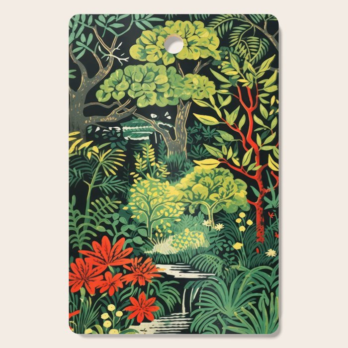 Midnight Tropical  Forest Cutting Board Gallery Image 1
