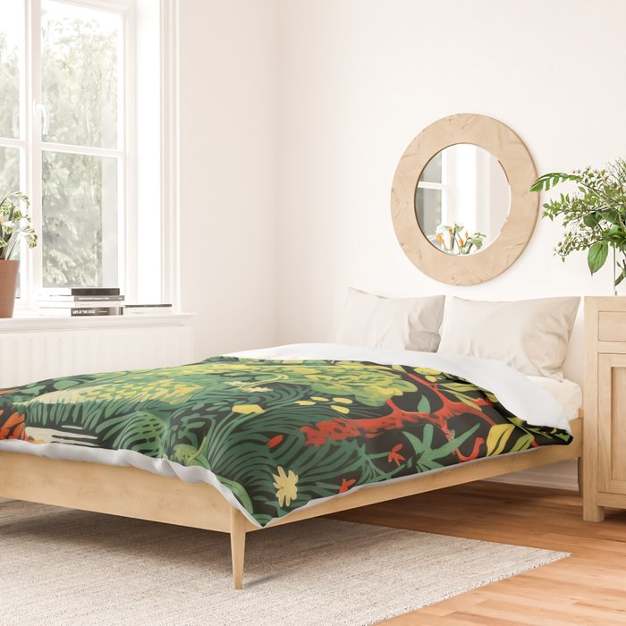 Midnight Tropical  Forest Duvet Cover Gallery Image 2