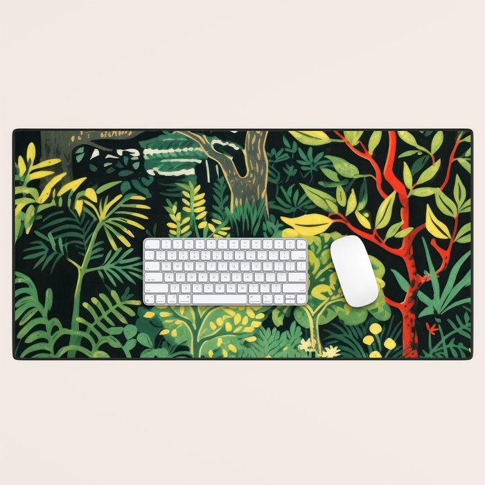 Midnight Tropical  Forest Desk Mat Gallery Image 1