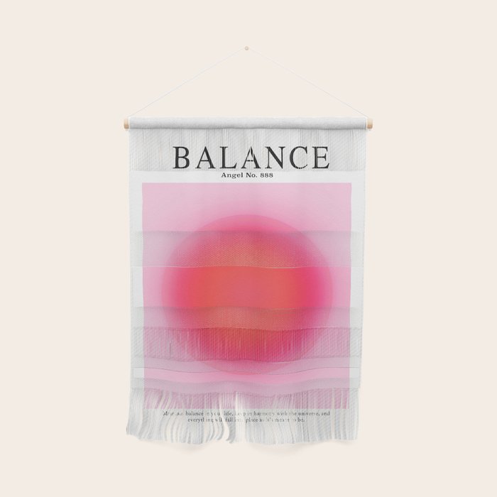 Gradient Angel Numbers: Angel Number 888 - Balance (Pink Palette) Wall Hanging Gallery Image 1