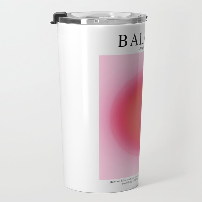 Gradient Angel Numbers: Angel Number 888 - Balance (Pink Palette) Travel Mug Gallery Image 3