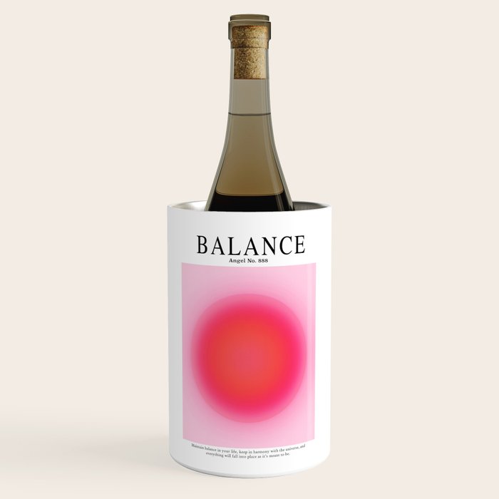 Gradient Angel Numbers: Angel Number 888 - Balance (Pink Palette) Wine Chiller Gallery Image 1