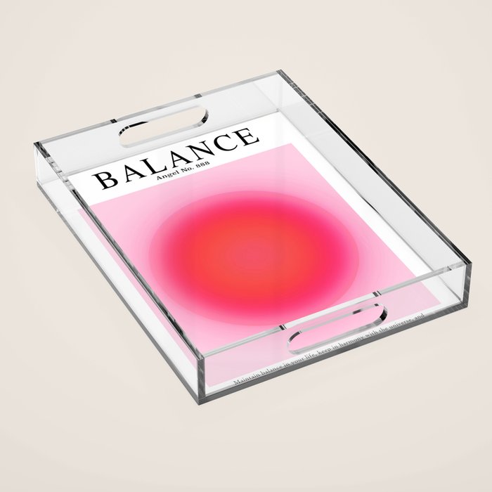 Gradient Angel Numbers: Angel Number 888 - Balance (Pink Palette) Acrylic Tray Gallery Image 1