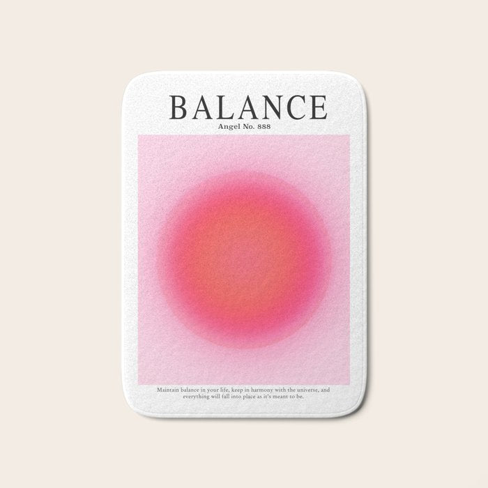 Gradient Angel Numbers: Angel Number 888 - Balance (Pink Palette) Bath Mat Gallery Image 1