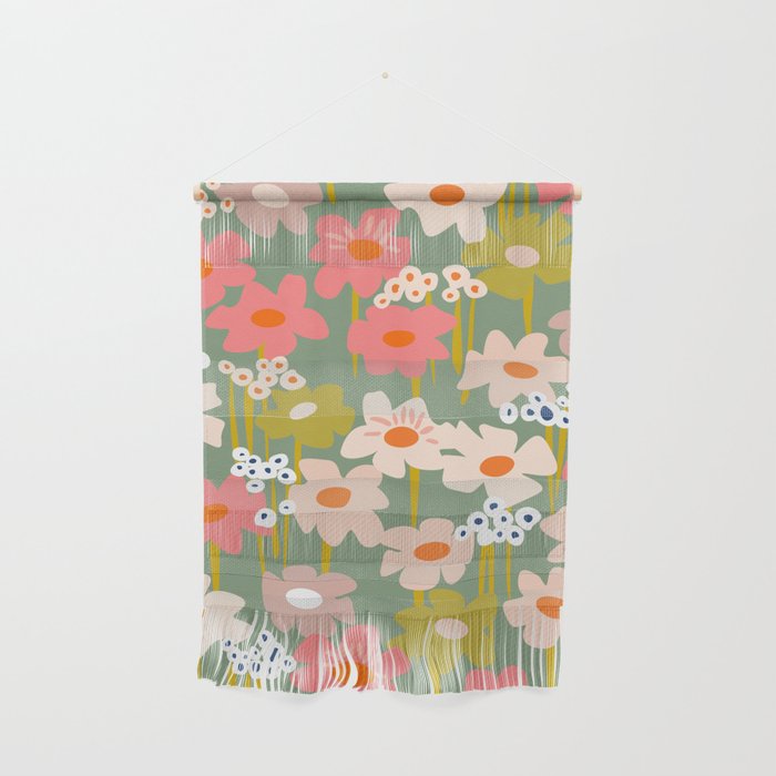 Retro flower pattern 3 Wall Hanging Gallery Image 1