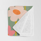 Retro flower pattern 3 Throw Blanket Gallery Image 3
