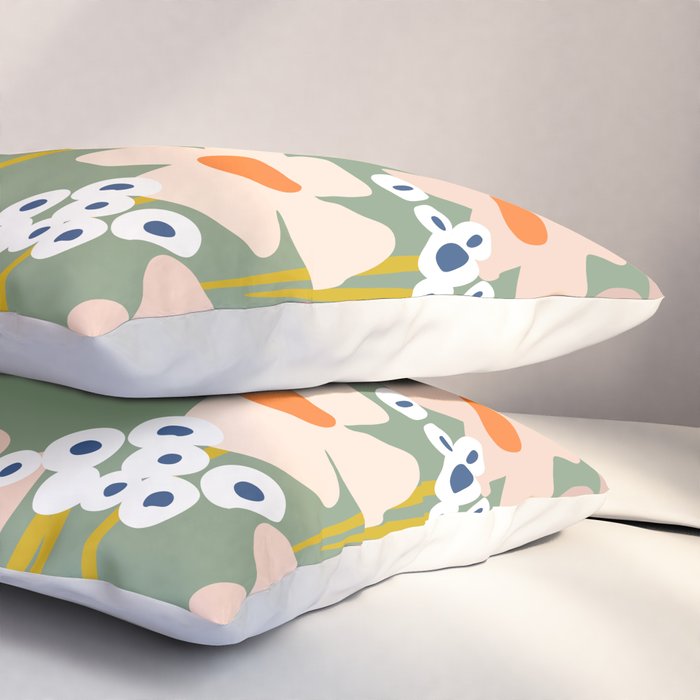 Retro flower pattern 3 Pillow Sham Gallery Image 3
