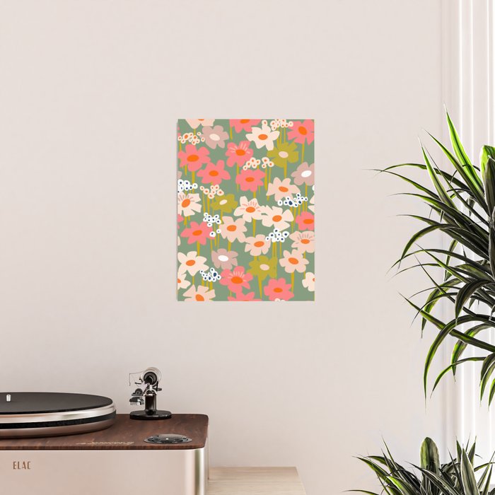 Retro flower pattern 3 Poster Gallery Image 2