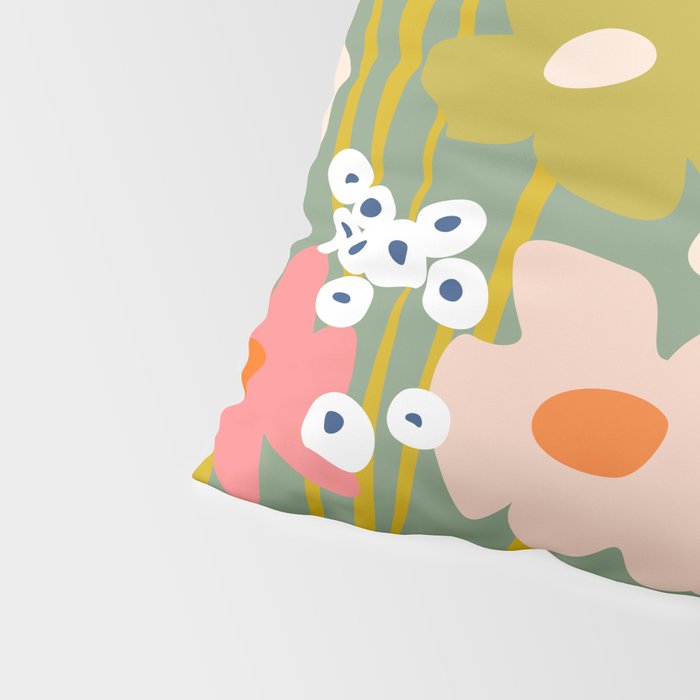 Retro flower pattern 3 Pillow Sham Gallery Image 4