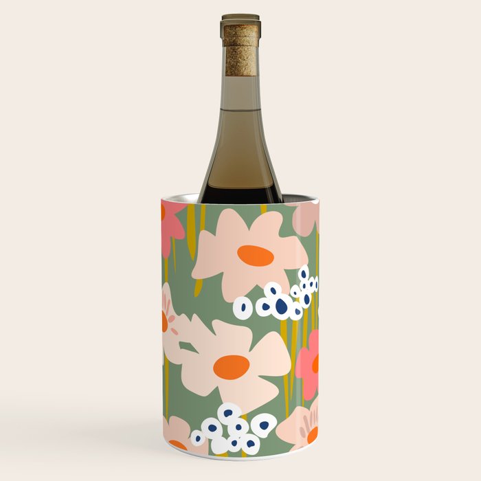 Retro flower pattern 3 Wine Chiller Gallery Image 3