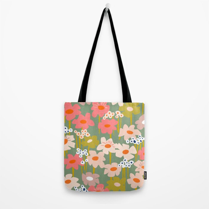 Retro flower pattern 3 Tote Bag Gallery Image 2