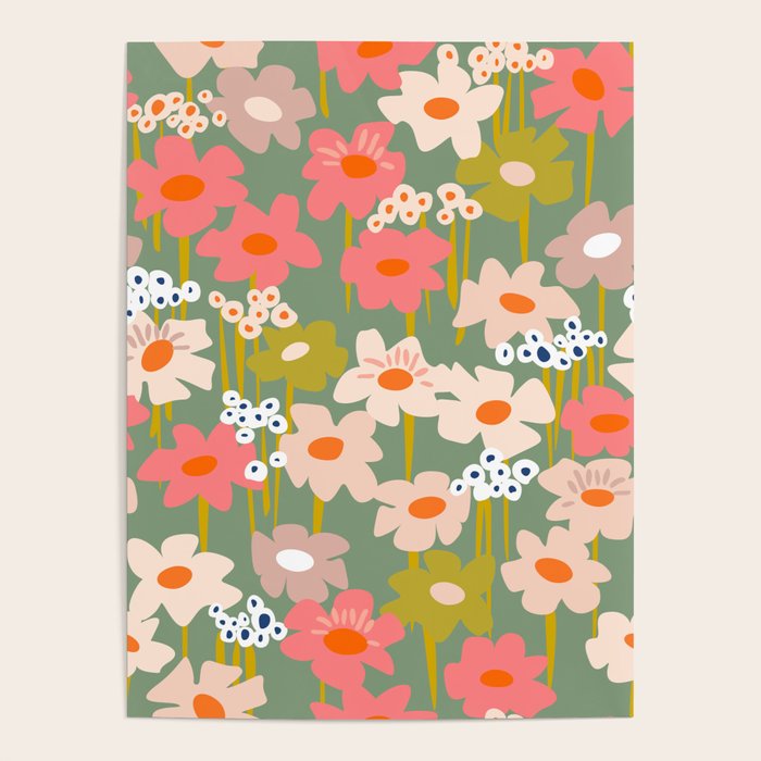 Retro flower pattern 3 Poster Gallery Image 4