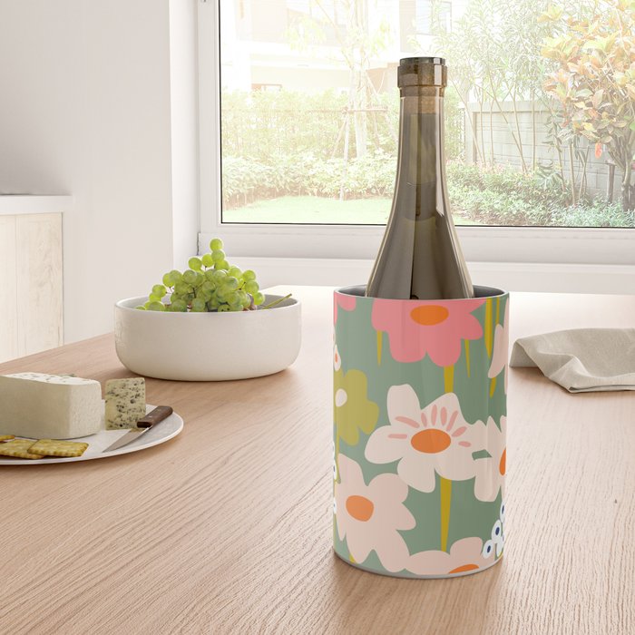 Retro flower pattern 3 Wine Chiller Gallery Image 4