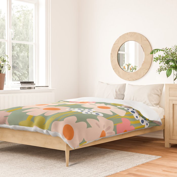 Retro flower pattern 3 Duvet Cover Gallery Image 2