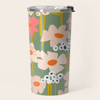 Retro flower pattern 3 Travel Mug Gallery Image 2
