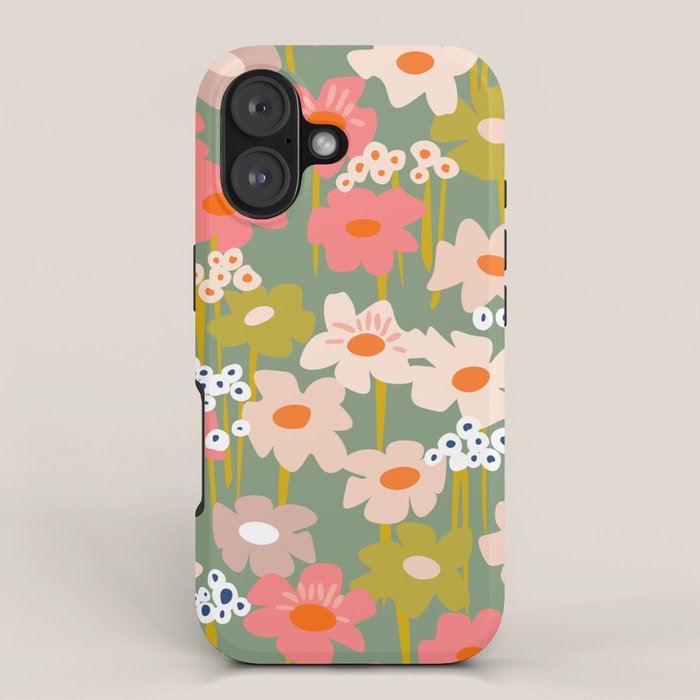 Retro flower pattern 3 iPhone Case Gallery Image 1