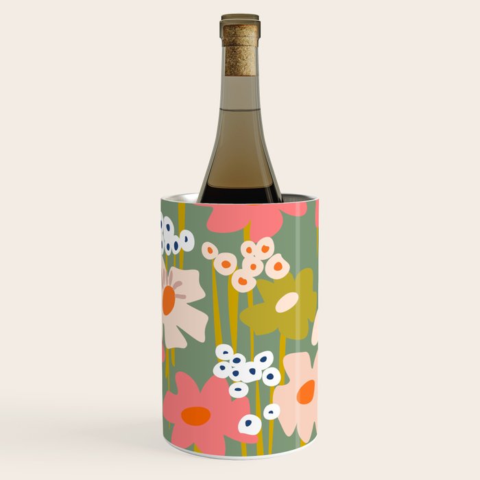 Retro flower pattern 3 Wine Chiller Gallery Image 2