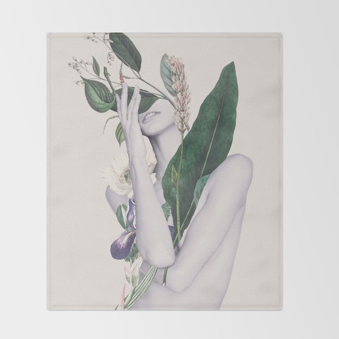 natural beauty-collage 7 Throw Blanket Gallery Image 2