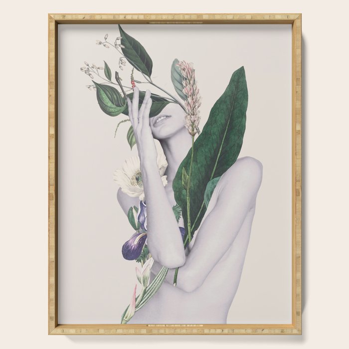 natural beauty-collage 7 Serving Tray Gallery Image 1