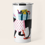 Black Dog labrador beach art Travel Mug Gallery Image 1