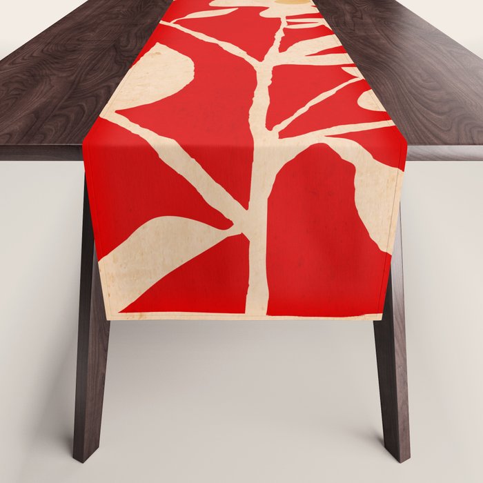 Abstract Minimal Flowers 7 Table Runner Gallery Image 1