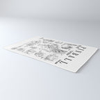 Pinball Arcade Gaming Machine Vintage Gamer Patent Print Rug Gallery Image 3