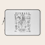 Pinball Arcade Gaming Machine Vintage Gamer Patent Print Laptop Sleeve Gallery Image 1
