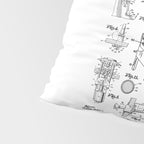 Pinball Arcade Gaming Machine Vintage Gamer Patent Print Pillow Sham Gallery Image 4