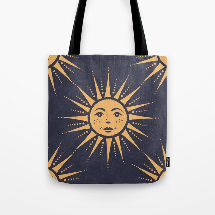 Freckled Suns - blue and gold Tote Bag Gallery Image 1