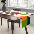 Moods, Checkers Girl Friends Chic Chess, Modern Bohemian Eclectic Woman Girl Boss, BFF Fashion Style Table Runner Gallery Image 2