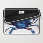 Watercolor Blue Crab Laptop Sleeve Gallery Image 2